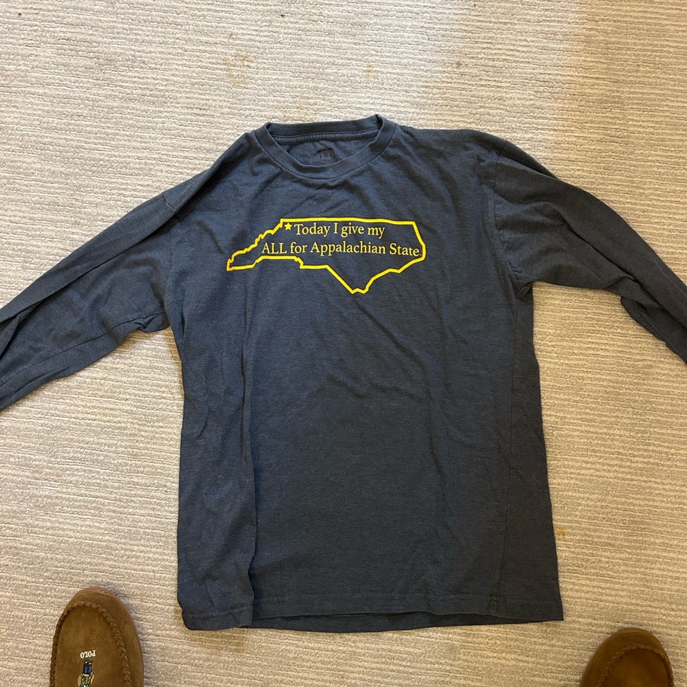 Large Grey Appalachian State long sleeve
